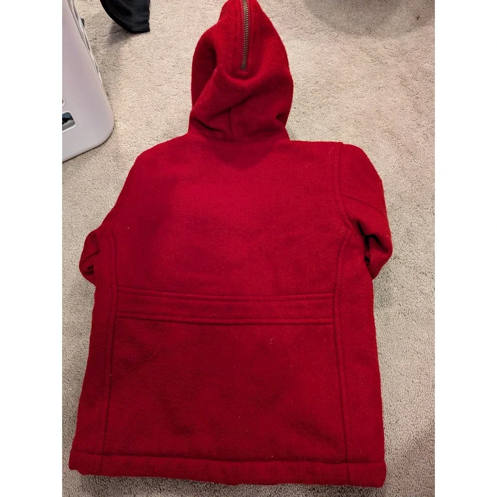 OshKosh B'gosh Red Wool Duffle Coat Hooded Toggle‎ Jacket 18 Months Toddler